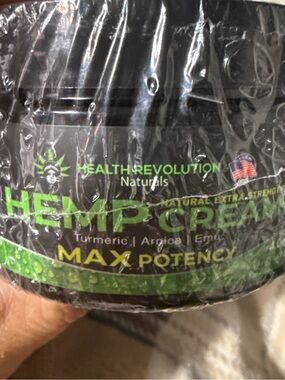 Health Revolution Naturals Hemp Cream -  Max Potency 4 oz